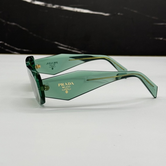 NEW SPR 17W 11R10E PRADA SQUARE PR 17WS 11R10E GREEN PR17WS WOMEN SUNGLASSES - Picture 6 of 13